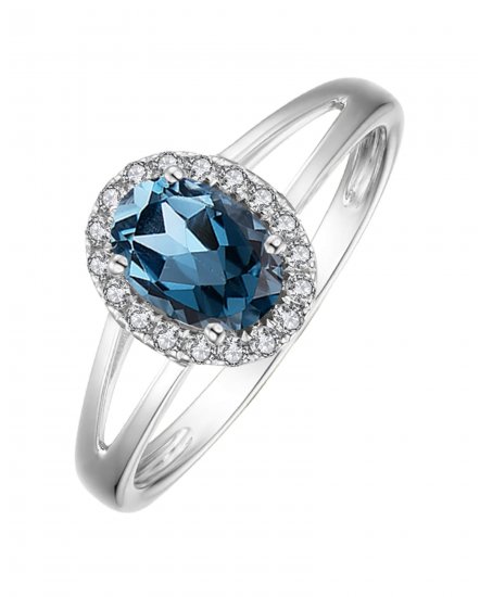 OVAL COLORED STONE DIAMOND RING (VR406)